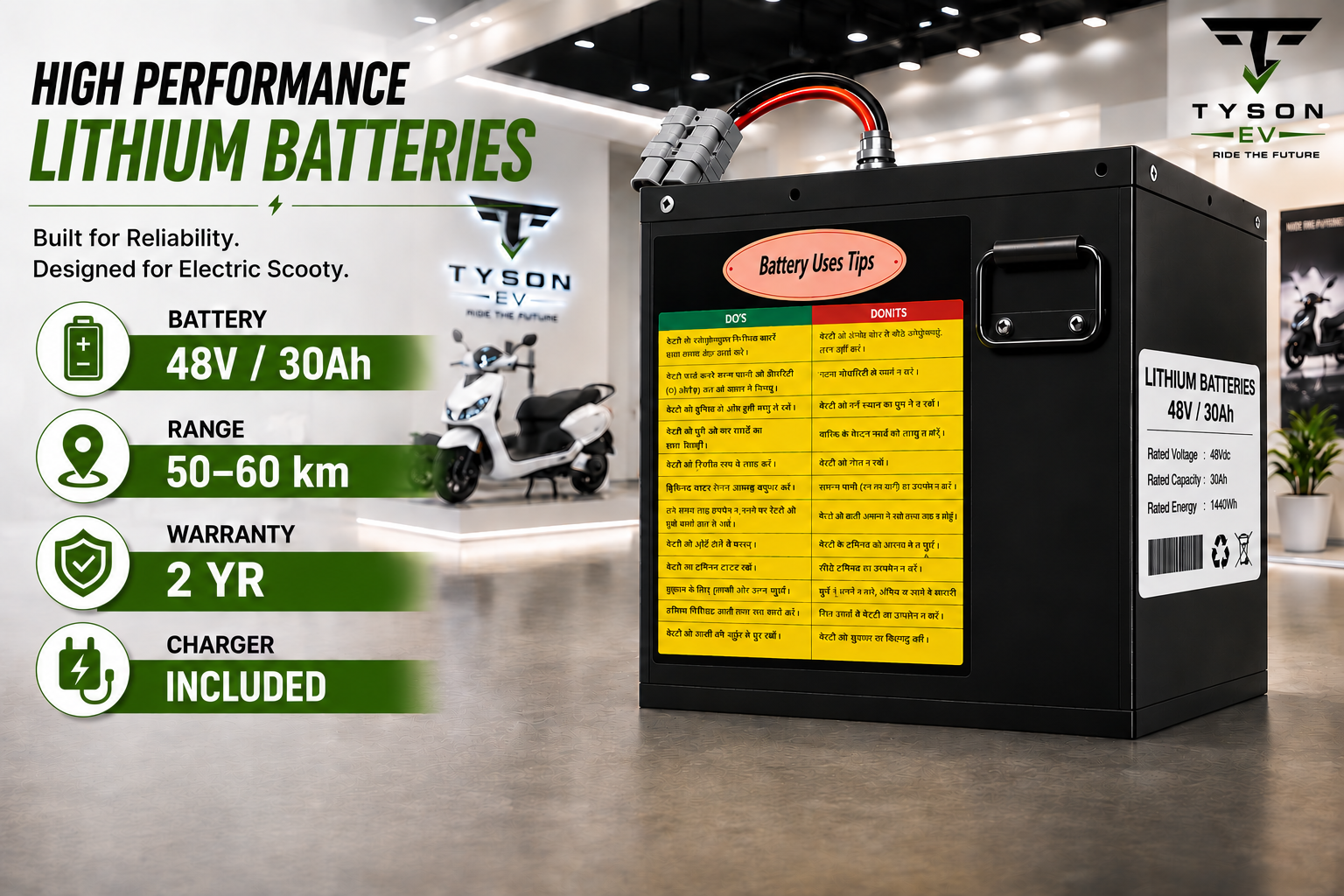 48V / 30Ah Lithium Battery View 3